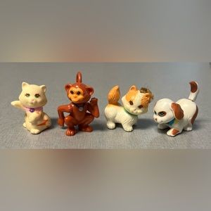 Vintage Kenner Littlest Pet Shop Lot Dog Husky Cat Monkey